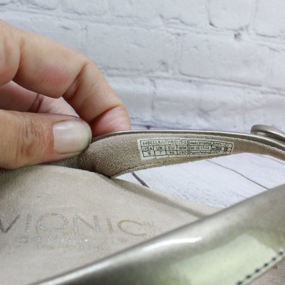 VIONIC Bella II Slip On Comfort Silver Flip Flop F - Picture 7 of 9